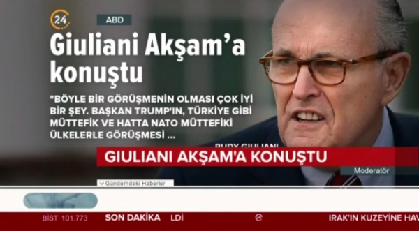 Trump'ın başavukatı Rudy Giuliani: Türkiye'yle ortak nokta mutlaka bulunur